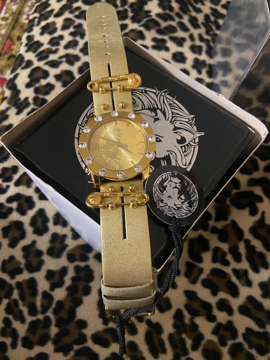 Versace Accessories - Versus by Versace . Women’s Miami Swarovski Crystal Bezel Leather Strap Watch